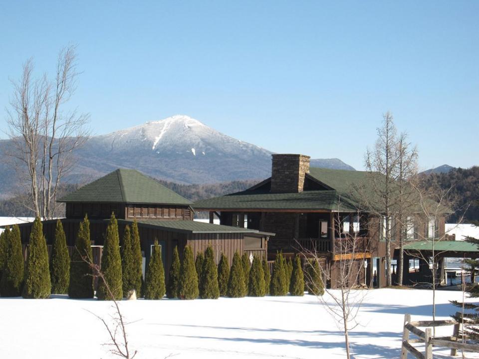 Whiteface Club Boathouse Winter