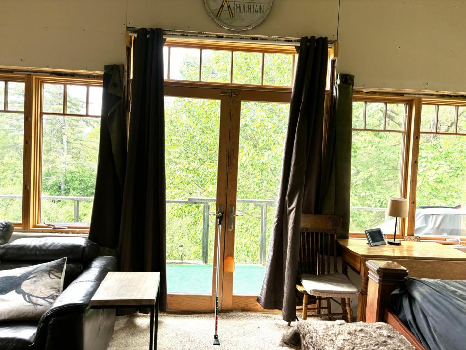 French doors into the balcony