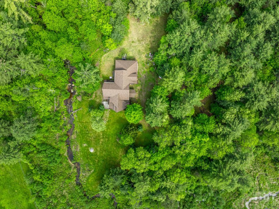 Aerial view of the property