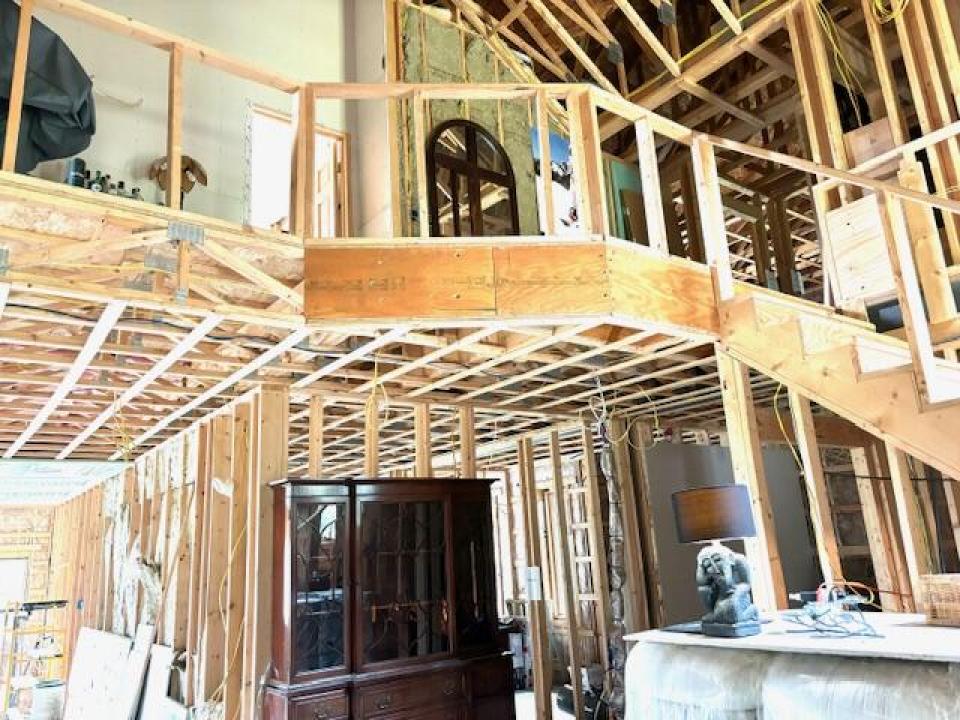 Staircase and upstairs landing