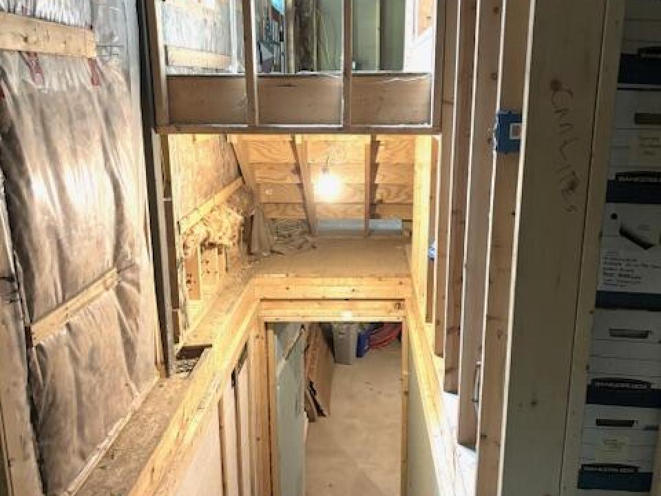 Staircase into the basement