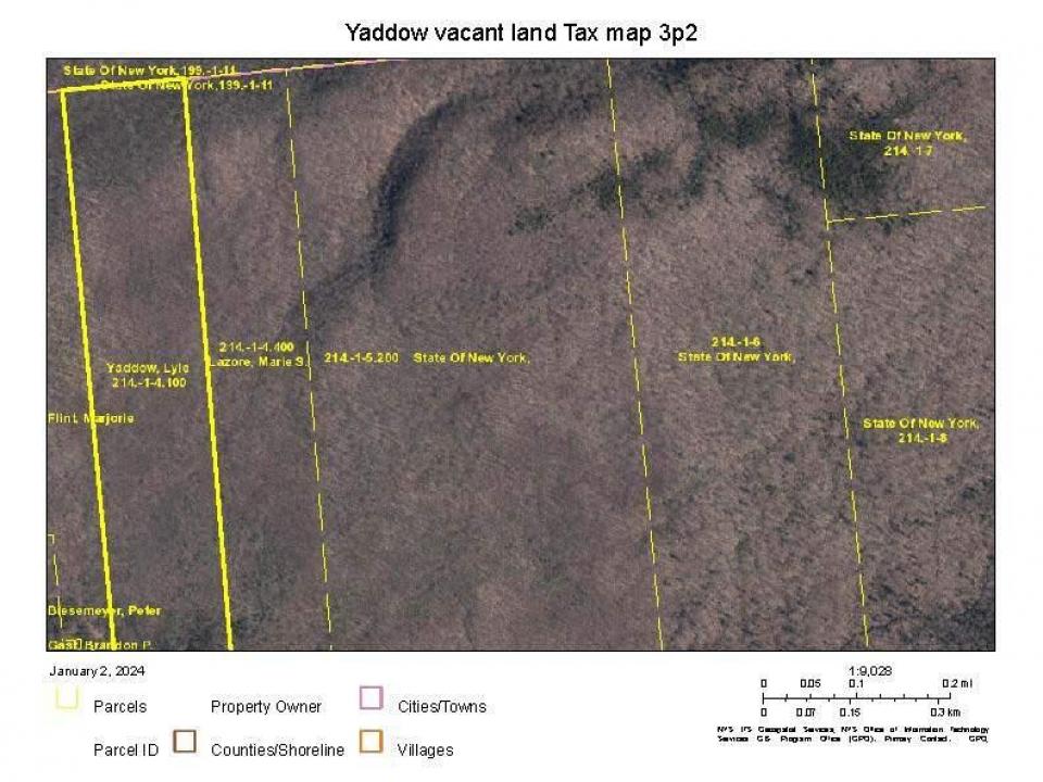 Yaddow tax map NYS border