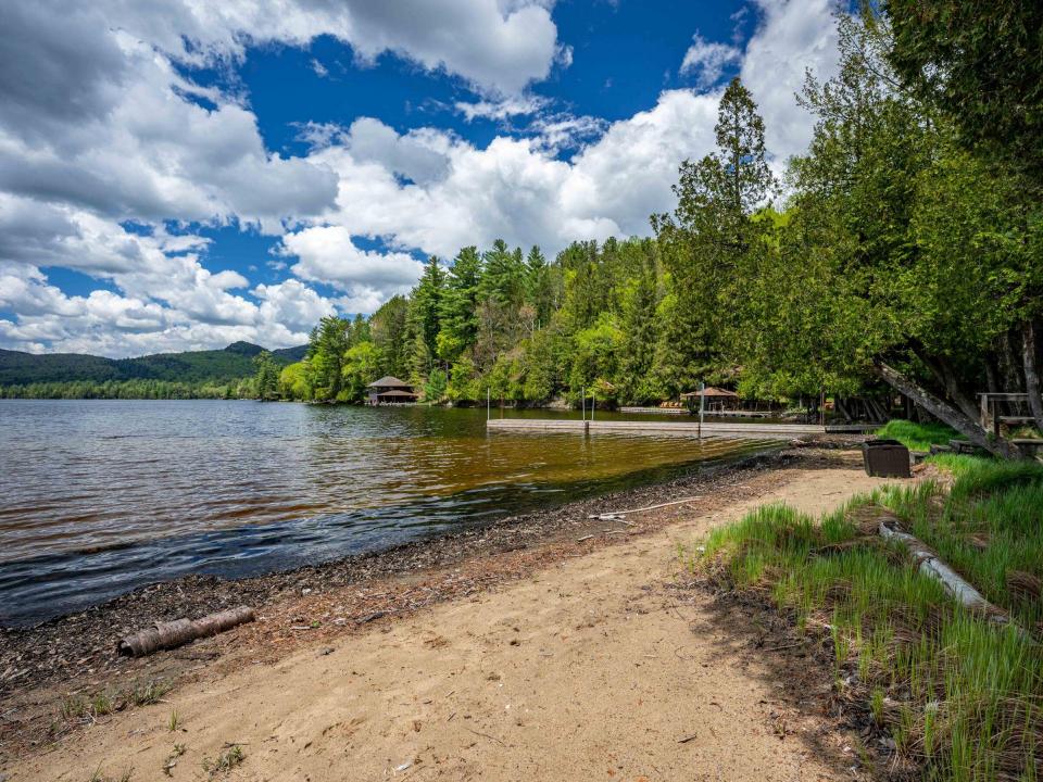 Dock side of beach