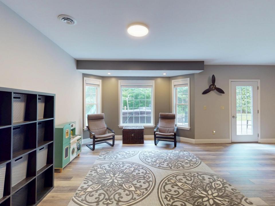 Finished basement space