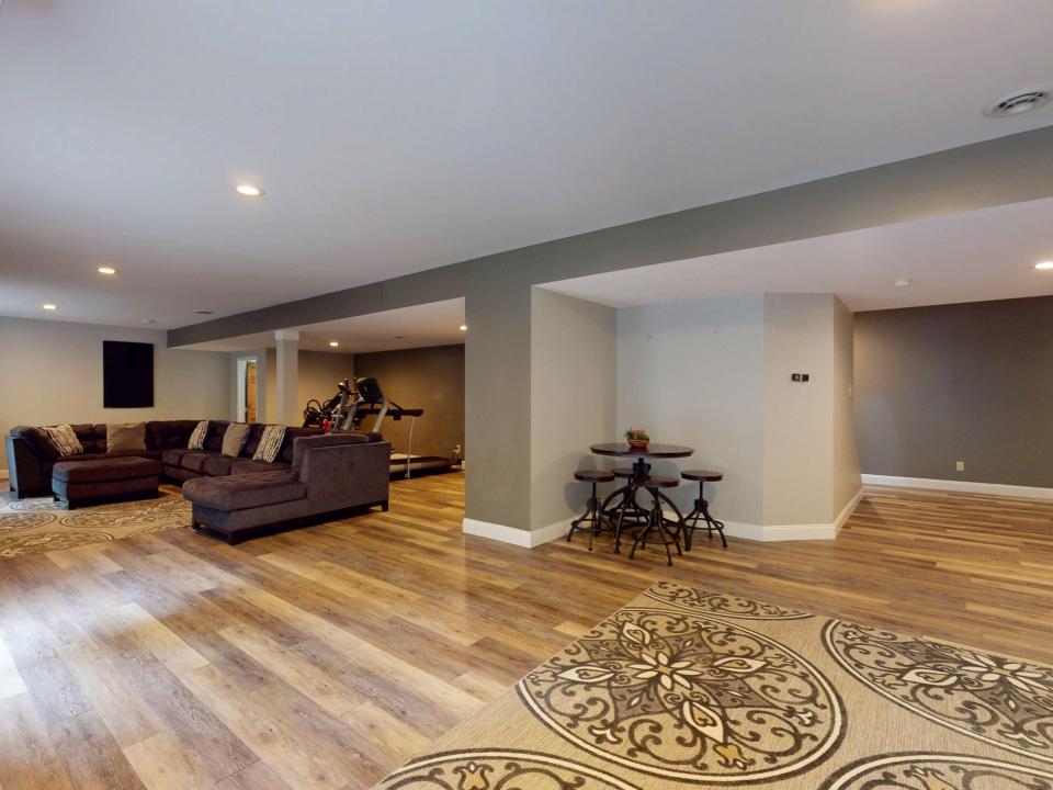 Finished basement space