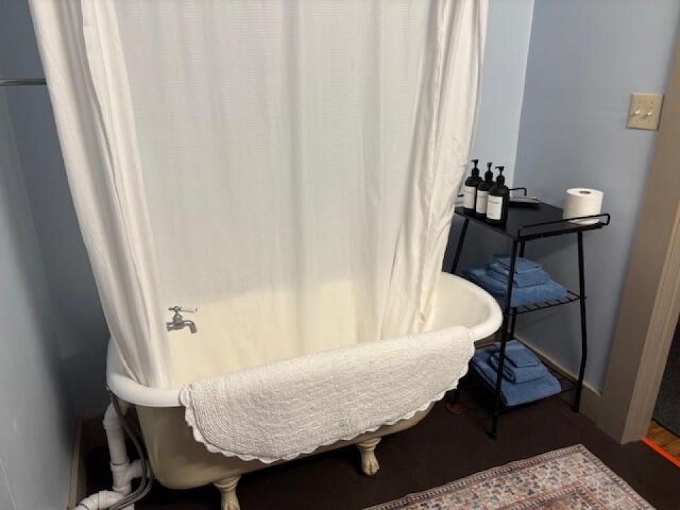 Apartment bathroom tub: shower