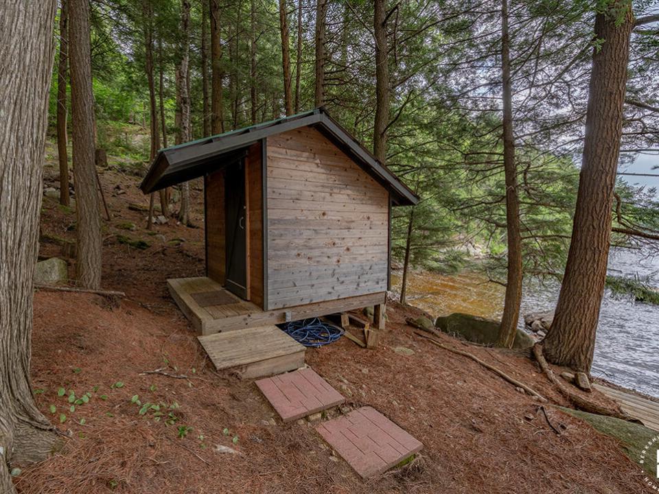 CampBassRockOnTupperLake_Shed_By_Lake