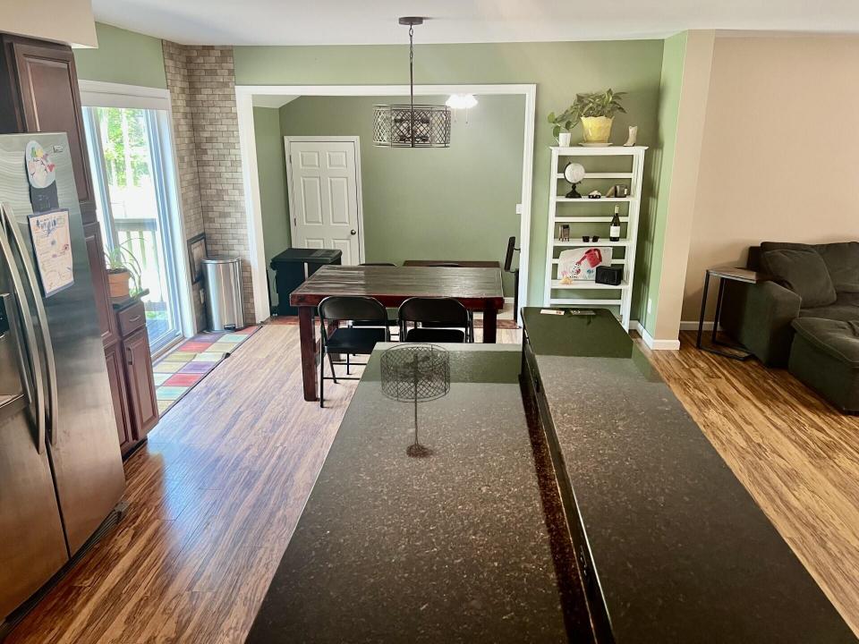 from kitchen to DR and entry
