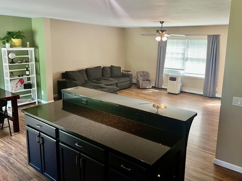 from kitchen open to LR