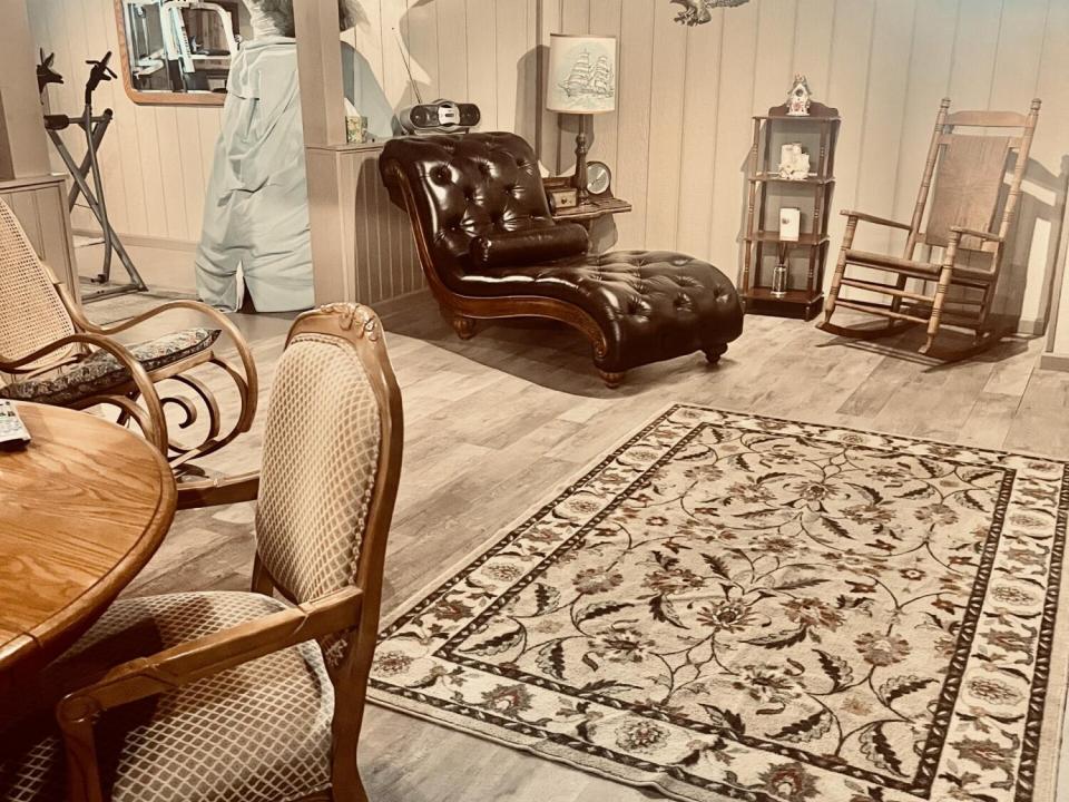 finished basement den.living area