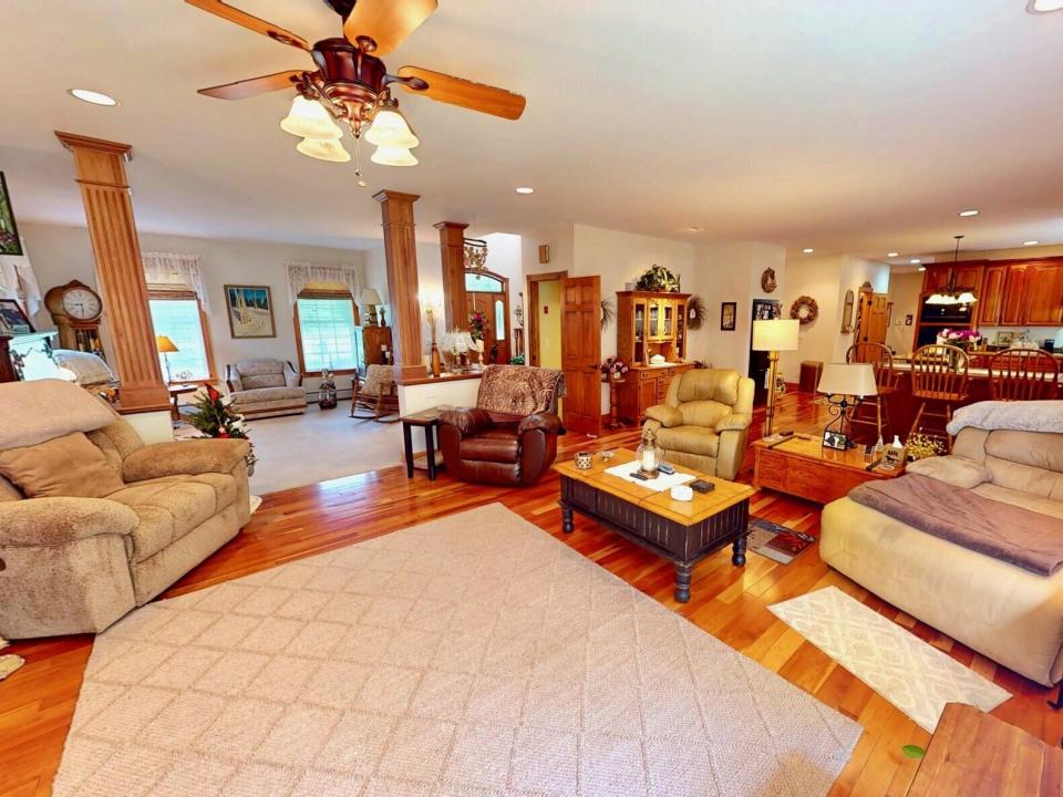 Family room view into formal LR