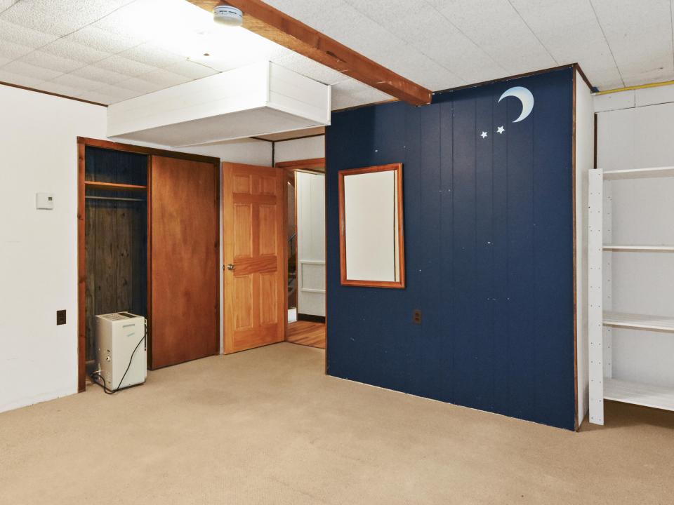 Spacious bedroom with large closet