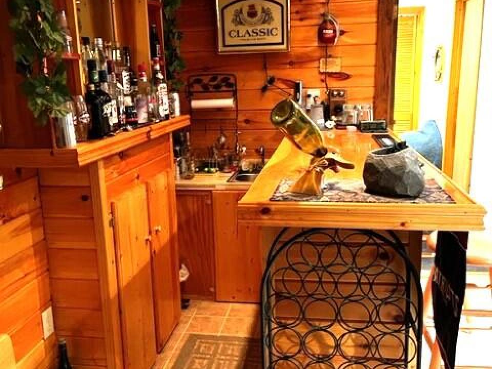 Bar with sink & fridge