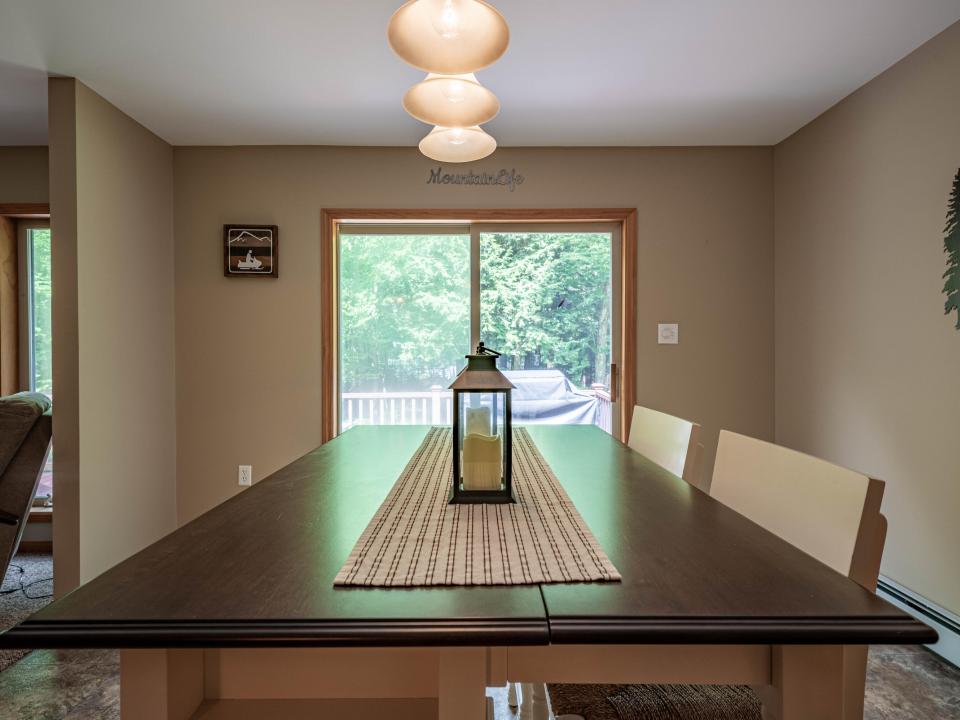 Dining Room with access to the back deck