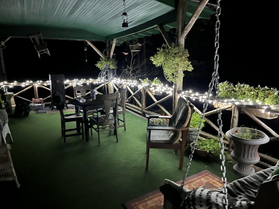 Porch at night