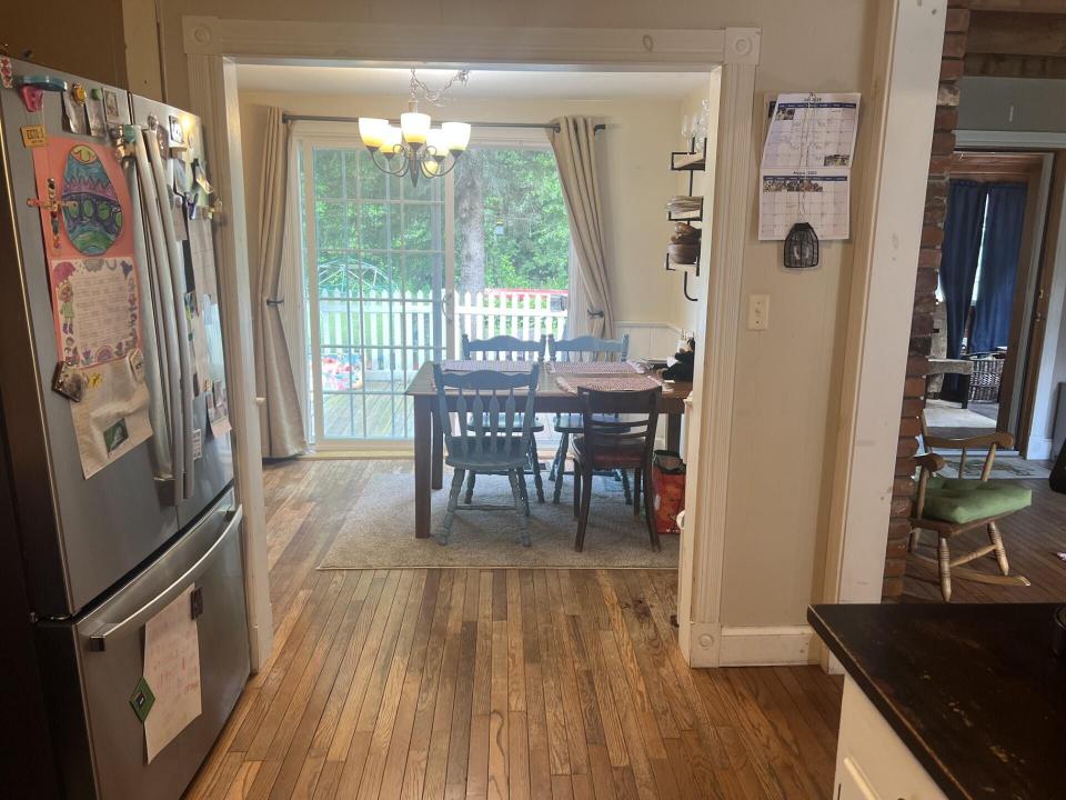 kitchen looking into dining area