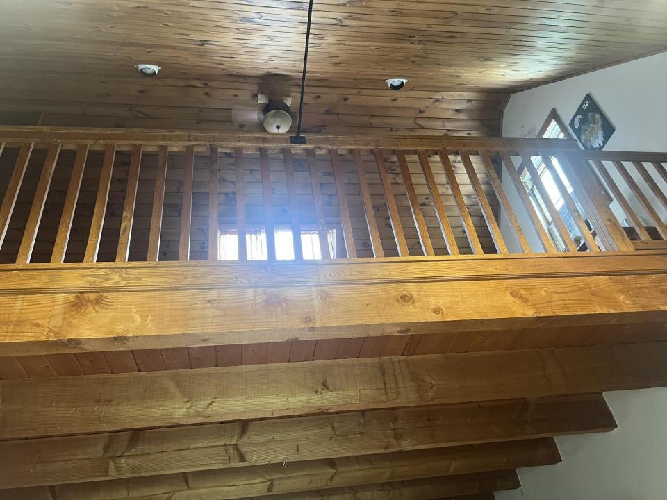 view to loft from family room