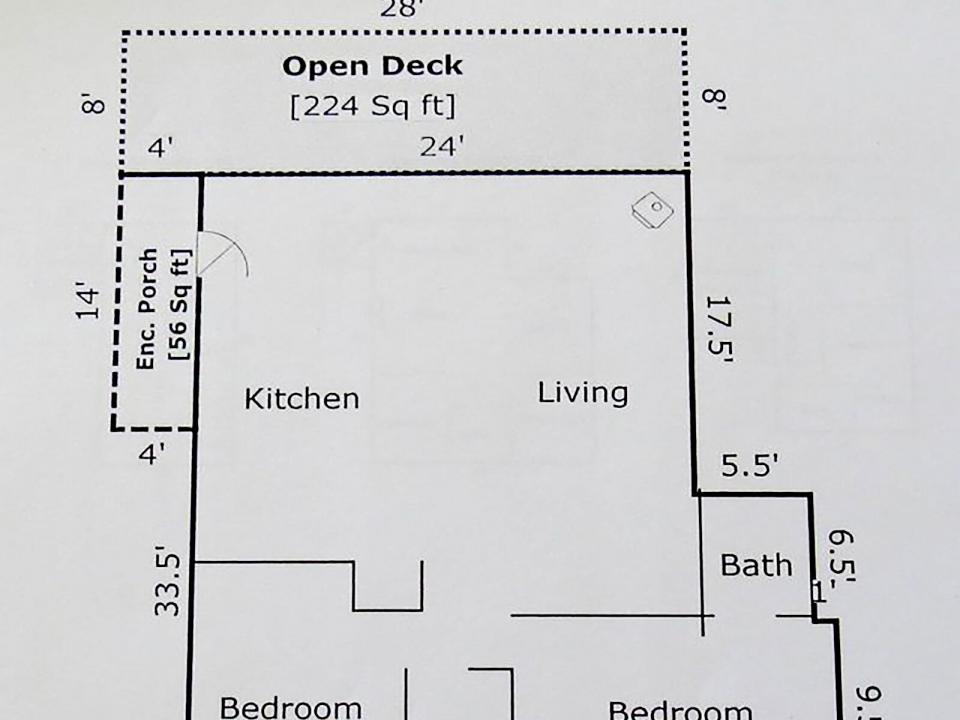 floor plan of moose cabin