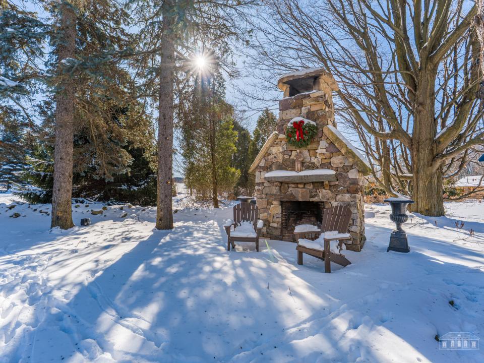 Rumford Fireplace in Back yard