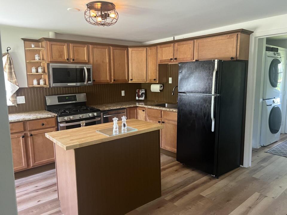 kitchen island from front door
