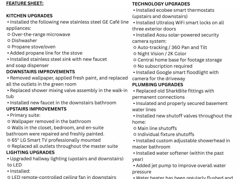 Trout Pond Rd. Feature Sheet