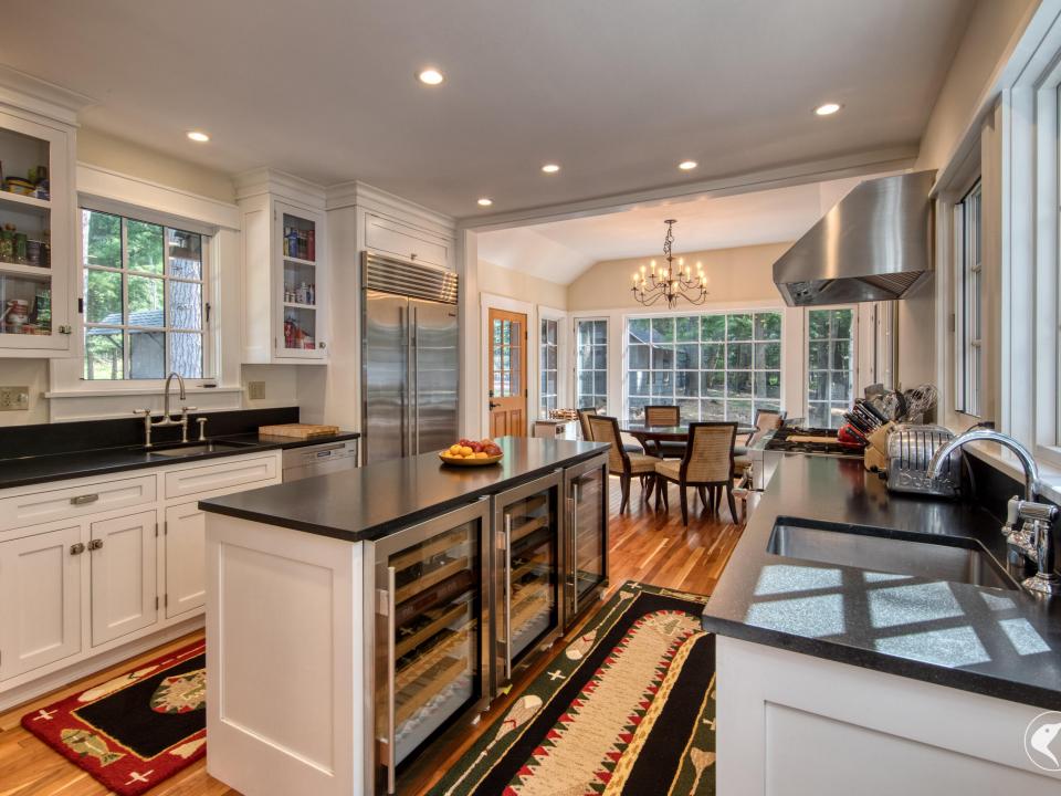 Center of Kitchen Looking Towards Lake
