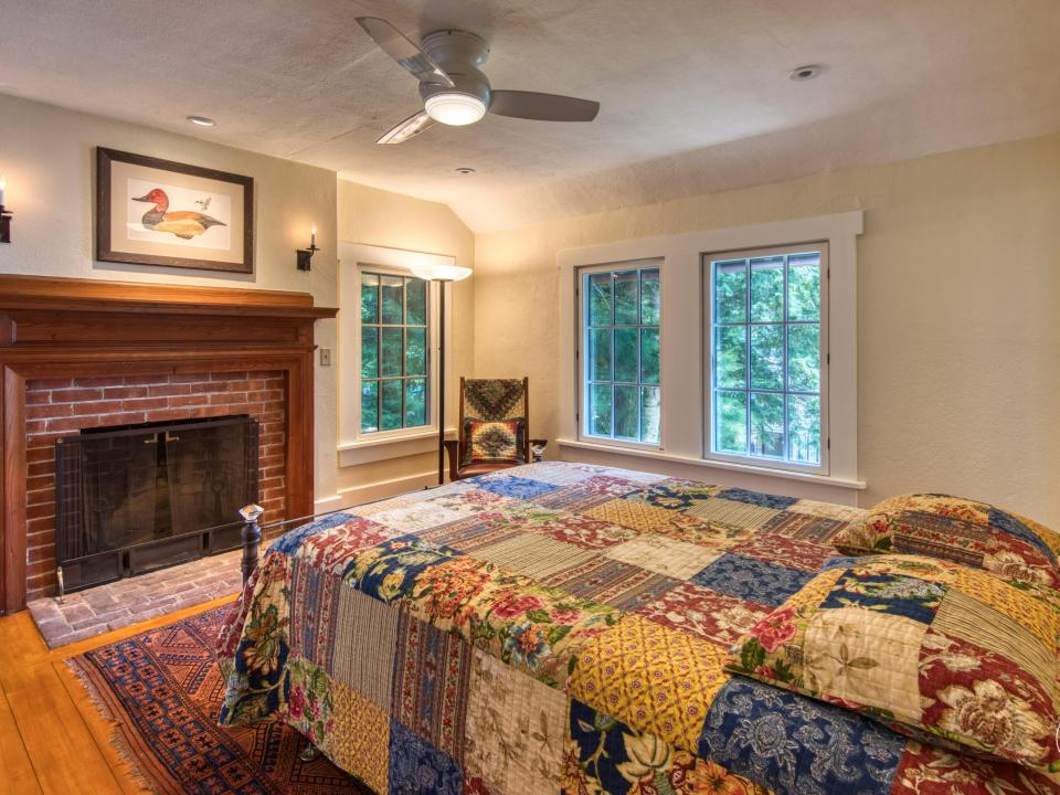 Lakeside Bedroom with Fireplace