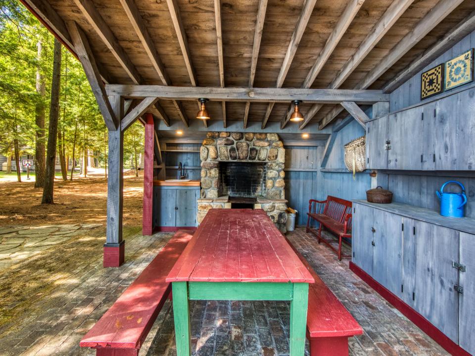 Outdoor Kitchen and Dining Area