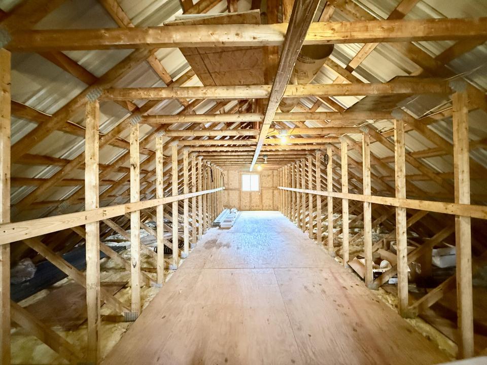 Upstairs garage