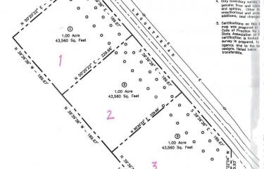 3 one acre lots Leggett Road