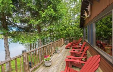 deck at moose cabin